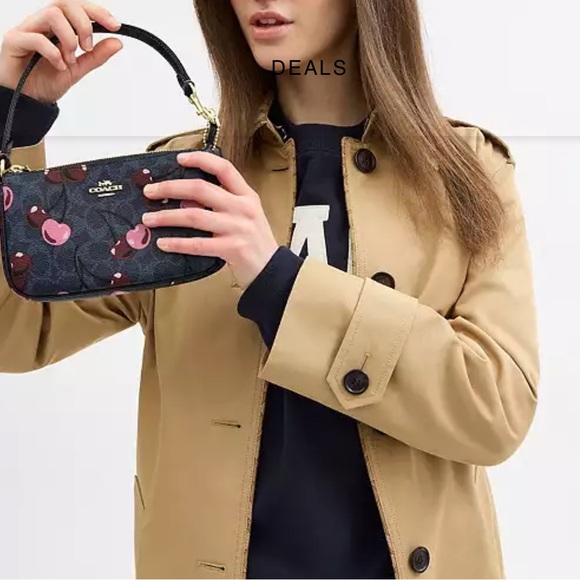 COACH Nolita 19 In Signature Canvas With Cherry Print - Picture 7 of 9